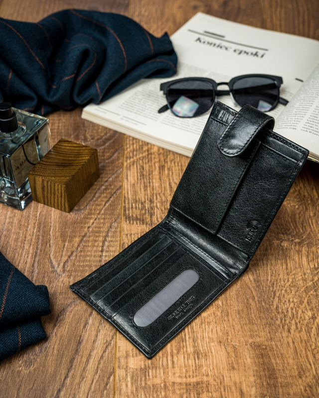 Гаманець чоловічий Pierre Andreus PW-010L-BTU BLACK Гаманець чоловічий Pierre Andreus PW-010L-BTU BLACK